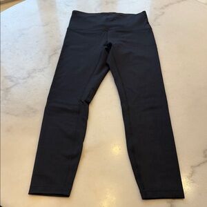 Lululemon Athletica black with tonal stripe Leggings